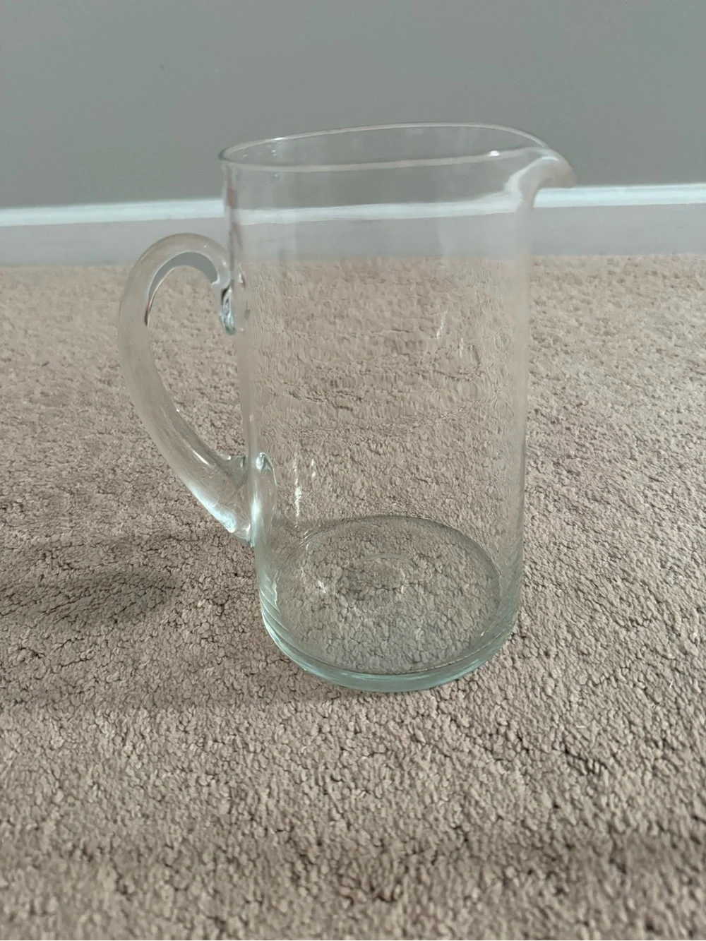 Clear Glass Pitcher with Handle